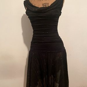 Cowl neckline dress